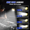 Napatyre Led prožektorius su baterija, 1000 liumenų statybinis prožektorius su magnetu ir 180° pasukimu, 4 šviesos režimai, nešiojamas darbo žibintas, Led baterija garažui, dirbtuvėms, stovyklavimui (2 vnt.)