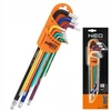 Neo Tools Šešiakampių raktų ir torx raktų rinkinys, ilgi, T10-t50, 9 vnt., 09-518 spalvoti