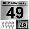 Nerūdijančio plieno adreso lentelė namui su namo numeriu 30x20 aliuminis