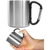 Nerūdijančio plieno stovyklavimo puodelis su karabinu, 250ml