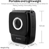 Nešiojamas garso stiprintuvas su belaidžiu mikrofonu ir Bluetooth 4.0