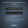Netgear Ms308 8 prievadų 2.5 Gbit komutatorius, kelių gigabitų Lan komutatorius (tinklo komutatorius su 1g/2.5g, montuojamas ant stalo arba sienos)