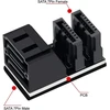 Nfhk Dual Sata 7 pin kampinis adapteris 90 laipsnių
