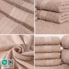 Rankšluostis Nice homeit 6 dalių medvilninių veido ir svečių rankšluosčių rinkinys 40 x 75 cm, 100% šukuotinė medvilnė, ypač minkšti ir gerai sugeriantys, pagaminti Italijoje, Powder