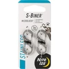 Nite Ize S-biner Micro Lock Mini nerūdijančio plieno karabinas, nerūdijantis plienas, 2 vnt.