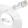 Nixsto ethernet kabelis 5 m, cat 6 lan kabelis 5 m didelio greičio tinklo kabelis, plokščias ethernet kabelis su rj45 jungtimi maršrutizatoriui modemui, suderinamas su patch kabeliu cat 8/7 baltas