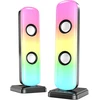 Njsj kompiuterio kolonėlės stacionariam kompiuteriui, 20w Hi-fi stereo žaidimų kolonėlės su bluetooth ir 3,5 mm Aux-in prievadu, valdomos Rgb lemputės, Ac adapterio Pc kolonėlė nešiojamam kompiuteriui, monitoriams