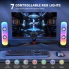 Njsj kompiuterio kolonėlės stacionariam kompiuteriui, 20w Hi-fi stereo žaidimų kolonėlės su bluetooth ir 3,5 mm Aux-in prievadu, valdomos Rgb lemputės, Ac adapterio Pc kolonėlė nešiojamam kompiuteriui, monitoriams