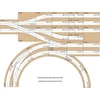 Noch Easy Track tiesus kelias 188 mm, tinka Märklin C bėgiams, 6 vnt. H0 modelių gamybai