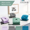 Novus B220 Colour Id 2.0 skylamušis (20 lapų talpa, tvirtai užsifiksuojantis atramos bėgelis, metalinės funkcinės dalys) Mellow Mint