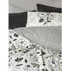 Patalynės komplektas Nuit Des Rêves Premium Ranforce dvigulis antklodės užvalkalų komplektas (200x200 cm), juodas, 100% medvilnė, 2 pagalvių užvalkalai (80x80 cm), pigmentinis spausdinimas, skalbiamas skalbimo mašinoje, užsegamas sagomis