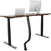 Oashisu Cable Management Square Cuba Slim 130 cm kabelių valdymo sistema stalui, reguliuojamo aukščio stalams, lanksti kabelių valdymo sistema, juoda