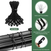 Obidodi įtempimo elastinės juostos su kabliukais, 15 cm, 30 vnt. pakuotė, ekspanderiai su kabliukais, tentų įtempikliai, palapinės guma, guminiai įtempikliai tinklams, reklamoms, stovyklavimui, juodi
