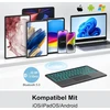 Occtingkind, bluetooth klaviatūra, skirta ipad/android planšetiniams kompiuteriams, vokiškas qwertz išdėstymas, 12 colių belaidė klaviatūra, apšvietimas, kelių lietimų valdymo blokas, skirta ipad/samsng tab/lenovo, juoda