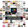 Officetree 100 x atvirukų rinkinys a6 su 10 vokų - atvirukai su posakiais visoms progoms su vestuvių, gimtadienio ir kalėdiniais atvirukais - atvirukų rinkinys su posakiais - sveikinimo atvirukai