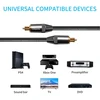 Oluote optinis audio kabelis, Toslink kabelis, aliuminio korpusas, paauksuota jungtis, skaitmeninis optinis kabelis soundbar'ui, televizoriui, Ps4, XBOX, žaidimų konsolei ir daugiau (3 m)