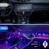 Omeco Usb aplinkos apšvietimas automobiliui Led vidaus apšvietimas 4 m 5050 Rgb su programėle ir valdikliu 5 V Led juosta vidaus apšvietimas atmosfera šviesa vandeniui atspari muzikos šviesos juosta valdoma Led juosta neonas