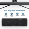 Omoton bluetooth klaviatūra, ergonomiškas dizainas, juoda