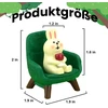 Onperpoe Miniatiūrinės figūrėlės triušis su maža sofa mini triušių figūrėlių dekoracija pagaminta iš dervos miela triušio skulptūra triušio miniatiūriniai stalo reikmenys biurui namų šilta dovana