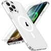 Oretech magnetinis dėklas, skirtas iphone 13 pro max, suderinamas su mag-safe, 2 x ekrano apsaugos, mobiliojo telefono dėklas iphone 13 pro max, smūgiams atsparus apsauginis skaidrus dėklas iphone 13 pro max, skaidrus