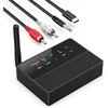 Automagnetola Oria bluetooth adapteris, 2 viename bluetooth 5.3 siųstuvas-imtuvas su dvigubu ryšiu, maža delsa, aptx adaptive, skirtas televizoriui, kompiuteriui, ausinėms, stereo sistemai