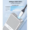 Orico M.2 Nvme Ssd dėklas 40 Gbps Pcie3.0x4 Usb C adapteris, skirtas Thunderbolt 3/4 Usb 3.2/3.1/3.0/2.0 Type-c, patobulintas aliuminio išorinis M2 dėklas Nvme Pcie 2280 M-key (b+m Key), iki 2800 Mb/s- M224sv