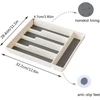 Oriental riverkit įrankių dėklas su 5 skyriais, neslystantis plastikinis įrankių organizatorius, be Bpa stalčių įdėklas virtuvės stalčiams, 32,2 x 28,4 x 4,7 cm