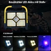 Ouside led statybinis prožektorius su trikoju, nešiojamas led prožektorius su 10500 mah baterija, c tipo ir saulės įkrovimas, 4 šviesos režimai - idealus remontui, statybvietei, avariniams atvejams