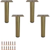 P17 Model Kba200 4 kojų komplektas + 16 varžtų aukso spalvos, aukštis 16 cm, kojos sofoms, baldams, spintoms, foteliams, metalinės kojos modernaus ir elegantiško dizaino baldams
