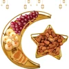 Padėklas ramadanui, serviravimo padėklas su mėnuliu ir žvaigžde, padėklas eid mubarak, padėklas ramadanui, ramadano dekoracijos mėnulio padėklas, eid mubarak dekoracija, ramadano maisto desertų padėklas, desertiniams pyragaičiams, ramadano dekoracija, ???