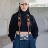 Padwa Lifestyle kameros dirželis - 2" pilno grūdo odos galai, skirti fotografams, Helios-juodas Gold