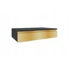 Pakabinamas kosmetinis staliukas konsolė Juoda Aukso stalčius 50cm Modern Gold frezuota rankena