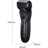 Panasonic Series 500 Es-rt37 šlapias ir sausas vyriškas skustuvas su 3 ašmenimis greitam ir tiksliam skutimui, juodas