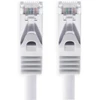 PATCH 1attack.de 15 m - baltas - 1 vnt. Cat7 tinklo kabelis Sftp Komutacinis kabelis Lan kabelis Raw Cable 10 Gb/s - 500 Mhz surinktas su 2 Rj45 jungtimis Cat 6a