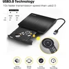 Pecosso išorinis cd/dvd įrenginys, usb 3.0, nešiojamas plonas cd/dvd-rw rašytuvas visiems nešiojamiesiems/staliniams kompiuteriams, juodas