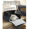 Pecute Katės Krepšys Transportavimo Krepšys Katei, Pu Naminių Gyvūnų Nešyklė Šuniui, Kvėpuojantis Sulankstomas Katės Krepšys, Didelė Katės Transportavimo Dėžė Kelionėms, Šuns Nešiojimo Krepšys iki 6kg, Tamsiai Mėlyna