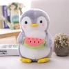 Penguin minkštas pliušinis žaislas, penguin mielas žaislinis gyvūnas pagalvėlė dovana vaikams/suaugusiems (penguin su arbūzu, 25 cm)