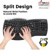 Perixx Periboard-612 belaidė ergonomiška padalinta klaviatūra su dvigubu režimu 2.4g ir „bluetooth“ funkcija, suderinama su „windows 10“ ir „mac Os X“ sistema, juoda, Qwerty Us išdėstymas