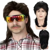 Perukas 70 80 90 metų retro italo disco vyriški ilgi plaukai kostiumas