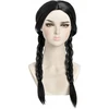 Perukas pynės Wednesday Addams serialas netflix halloween cosplay