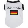 Petitebelle Germany & Flag marškinėliai šuniukui, balta/juoda apdaila, Small