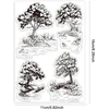 Ph Pandahall skaidrus spaudas „river Trees“ kortelių gamybai, skaidrus silikoninis spaudas, augalų skaidrus antspaudas amatų, scrapbooking'o, dienoraščio, užrašų knygelės reikmėms
