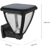 Philips lauko sieninis šviestuvas Solar Vapora 1.5 W, dienos šviesos jutiklis, 2700 Kelvinų, Ip44 atsparus oro sąlygoms, juodas, 141 mm