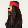 Pirato Jack Sparrow stiliaus perukas su barzda, ūsais ir bandana
