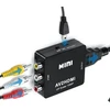 Televizorius Pkouvoo rca į hdmi konverteris 1080p mini rca composite cvbs av į hdmi video audio konverterio adapteris palaiko pal/ntsc su usb maitinimo kabeliu, skirtas wii ps2 ps3 pc XBOX snes n64 stb vhs vcr dvd kamerai