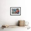 Plakatas Dailės spaudiniai superhero superman graffiti sienų menas su rėmu