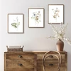 Plakatas Dazzlewall rustic gėlių sienų paveikslai, minimalistiniai akvareliniai botaniniai drobės paveikslai miegamajam, svetainės dekoravimui, be rėmo, 20 x 25 cm, 3 vnt. rinkinys