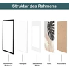 Plakatas Englory a3 nuotraukų rėmelis, metalinis aliuminio rinkinys iš 2 dalių su perspex priekiu, skirtas montuoti ant sienos, 29,7 x 42 cm, juodas paveikslų rėmelis sertifikatams, plakatų sienų dekoravimui