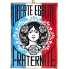 Plakatas Kustom Art La Marseille patriotinių simbolių serijos sienos meno spaudinys ant medžio, 25 x 18 cm