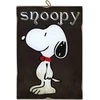 Plakatas Kustom Art Snoopy paveikslėlis su vintažiniu mediniu komiksų serijos stiliumi 4x6